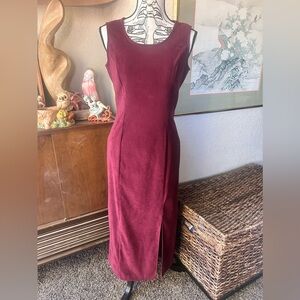 Worthington Maroon Berry faux suede sheath dress